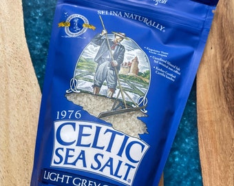 Celtic Sea Salt, Light GREY Vital Mineral Blend. 1 lb Minerals Specialty Ancient Health. Naturally Organic Gray Raw SUSTAINABLE Eco-Friendly