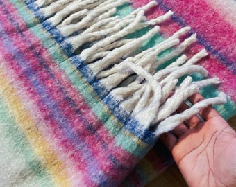 Free People, Like New Pre-Owned SUPER SOFT Colorful Fringe Throw Snuggle Wrap Blanket. Pre-owned, but like new excellent condition.