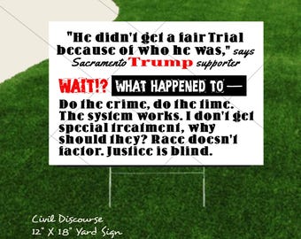 HYPOCRITE 18 X 12 Yard Sign. Anti-Trump Republican Hypocrisy, Social Justice, BLM, Immigrant Rights, Racism America, Political Democrat Left