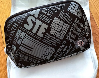 LULULEMON Black Lululemon Manifesto Fanny Pack Crossbody Everyday Belt Bag - Modern Womens Woman Vintage Fashion and Accessories.