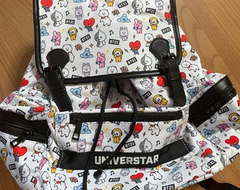 Discontinued BT21 Universtar All over Print Loungefly Style Bag. Miniso Direct!