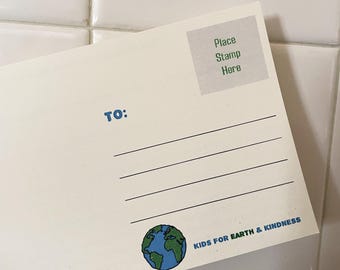 Kids Political Engagement Voter Handmade PostCards - For Environmental / Eco Friendly / Awareness - Mailing Campaigns for Democracy