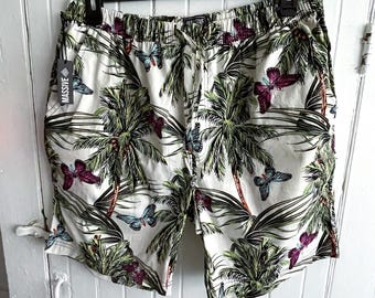 Gorgeous and Unique Men's XL or Unisex (see my size info) Butterfly Print Shorts - By Massive. 100% Cotton Vintage Fashion and Accessories.