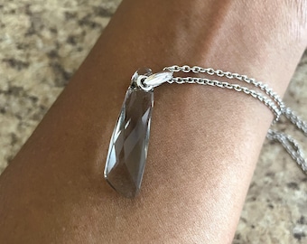 Authentic Swarovski Vintage Long Crystal Pendant Necklace
