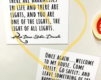 Dracula Quote Magnets - Designed, Printed & Hand Cut by Me! Vampire Love for your Fridge or Car. Social Political Inspirational Magnet