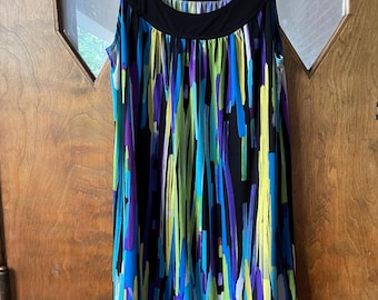 Gorgeous Vintage Ronni Nicole Colorful MIDI Dress, Size 14 *See sizing, this fits like L to XL. Wonen's Modern Vintage Fashion Accessories