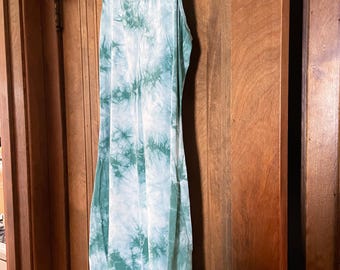 VINTAGE Bamboo Cotton Blend Tie Dyed Hi-Low Razorback Midi Dress - VNTG Quality Clothing