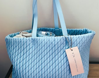Eco Big Boho Style Tote Bag by EXPRESSIONS NYC. Crossbody Handbag & Wallet Clutch - Modern Vintage Sustainable Fashion