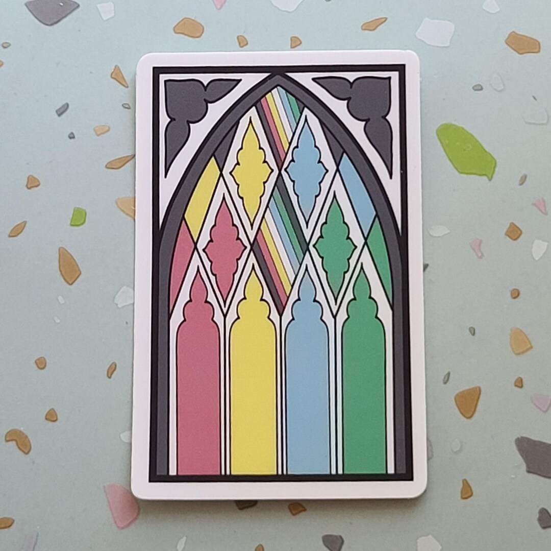 Disability Pride Flag Gothic Cathedral Window Sticker - Etsy