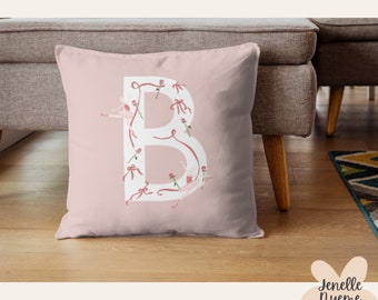 Kids Decorative Pillow Case 16 Inch - B for Ballerina