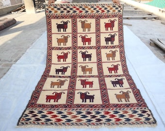 【q155k】ラグ 敷物 ヴィンテージ インテリア キリム？アフガニスタン？織物 q155k】ラグ 敷物 ヴィンテージ インテリア キリム？アフガニスタン？織物