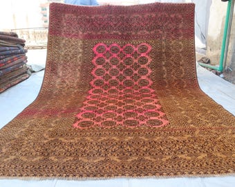 テラコッタブハララグ 6x8 アフガニスタンアンティークハンドメイド