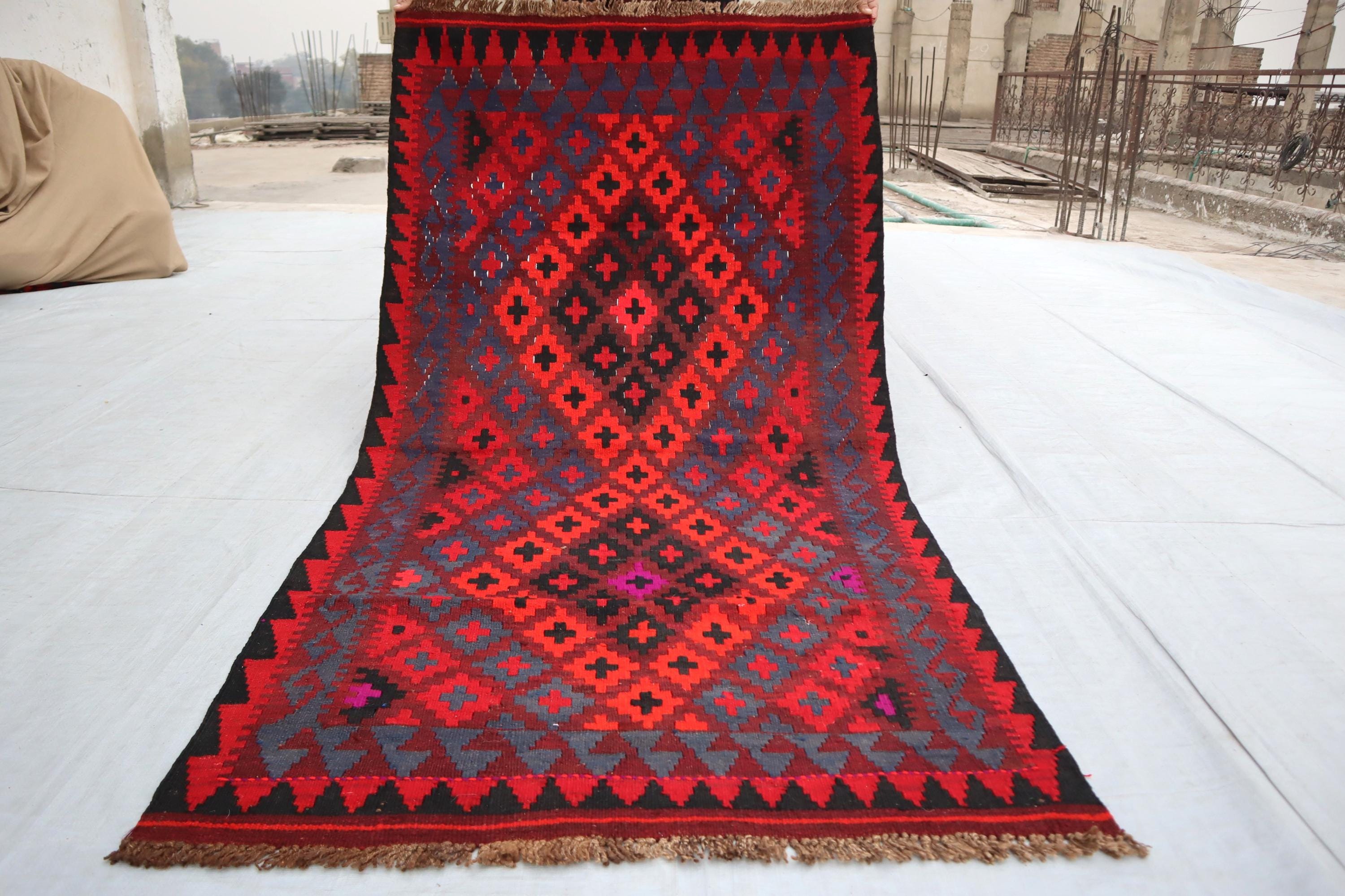 トライバルラグ　ヴィンテージラグ　アフガンラグ　キリム トライバルラグ キリム 113x80 | アフガンサフラン