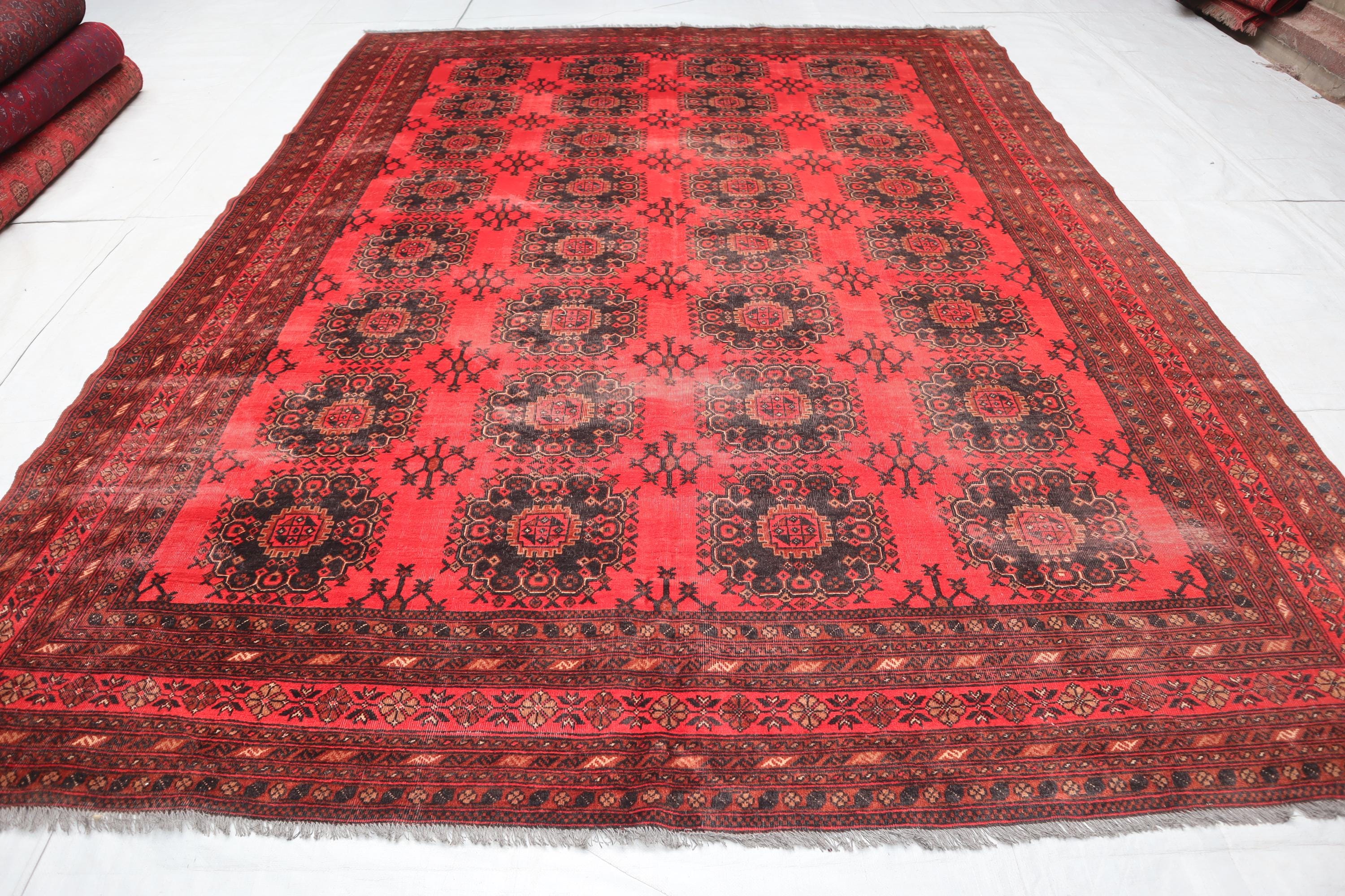 トライバルラグ　トルクメン　アンティーク 1960年代アンティーク トルクメン アンティークラグ 8 x 11