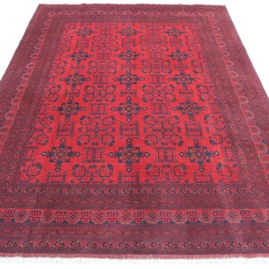 Afghan Bukhara rug 5x7 6x8 7x10 8x11 9x12 Turkmen Tribal Hand-Knotted rug, Afghan High Pile Vintage Carpet In Excellent Condition,Afghan rug