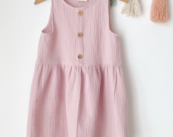 Kinderkleid, Musselinkleid für Mädchen, Mädchenkleid, Sommerkleid für Mädchen