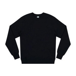 May include: A black long-sleeved sweatshirt with a crew neck.