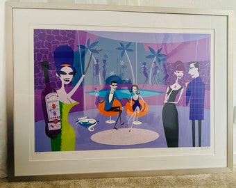 Mid Century Artist SHAG  Agle “Discerning Guests” Limited Edition  Serigraph