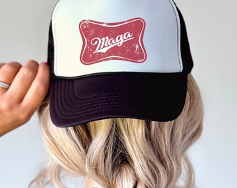 MAGA Hat for Him Make America Great Again Hat President Donald Trump Hat Maga hat for her Cute Trump Hat Trucker Cap for Trump