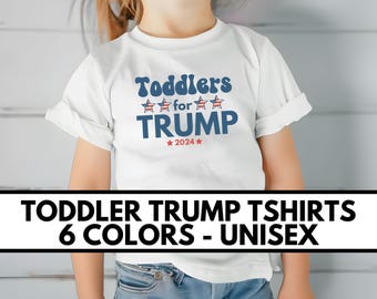 Toddlers For TRUMP Shirts Trump Shirts for kids MAGA Shirts Children Patriotic Shirts for Kids Trump 2024 Shirts Sizes 2T-5T Trump Kid Tee