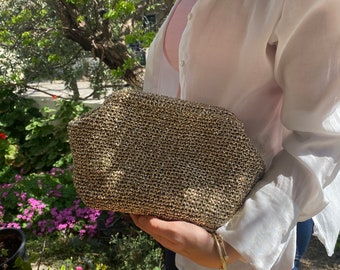 Zeit zu glänzen mit Dieser Handgefertigte Clutch Tasche