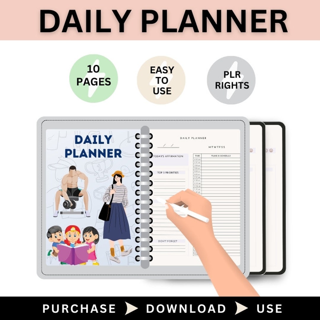 Organiser Daily Rss Daily Planner / Organizer / Daily Agenda / Digital Planner / To-dos ...