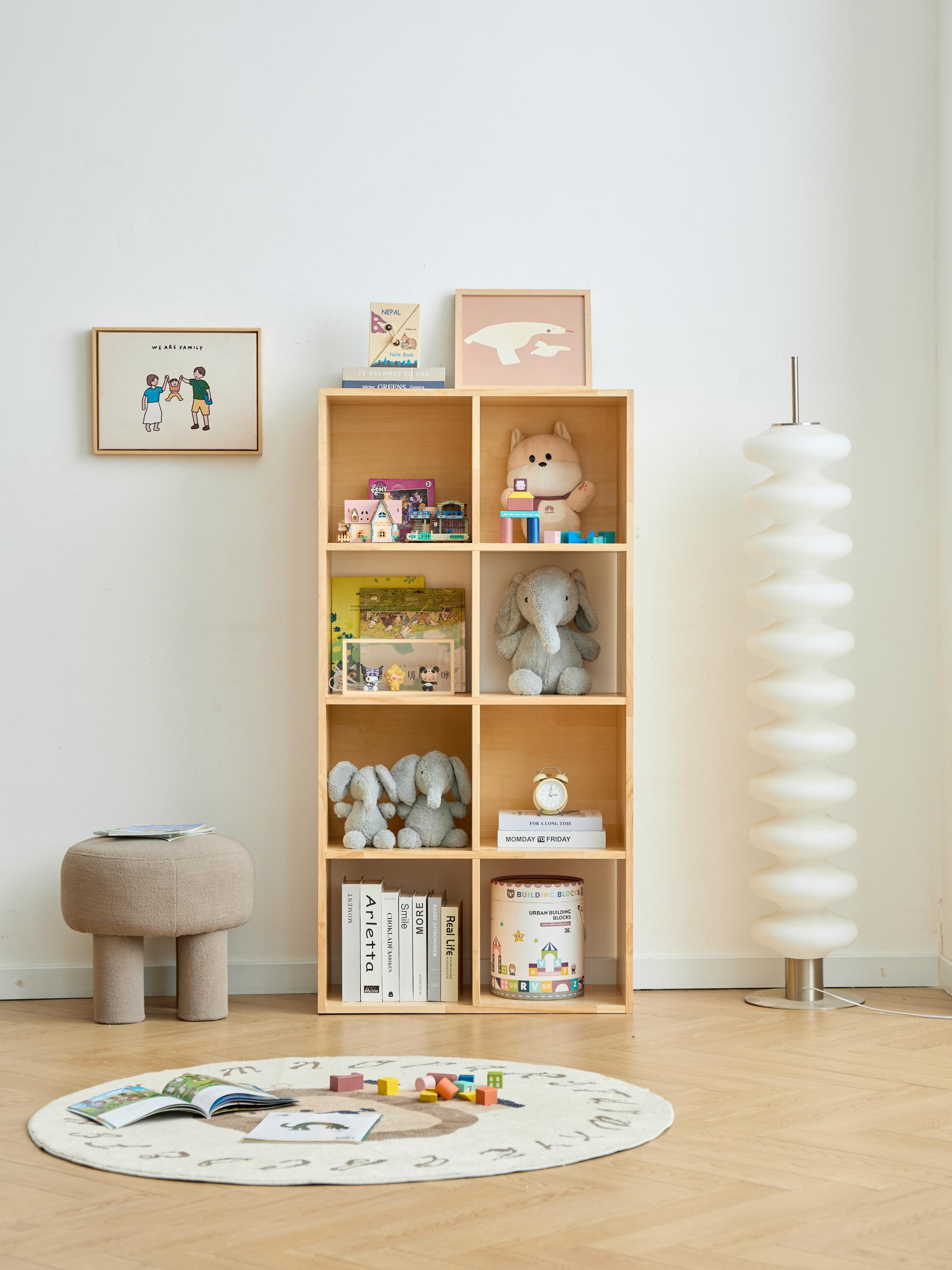 Solid Cubby Shelf 2x4 | Wooden Cube Organizer | Wooden Bookcase