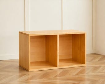 Étagère solide 1 x 2 | Organiseur de cubes en bois