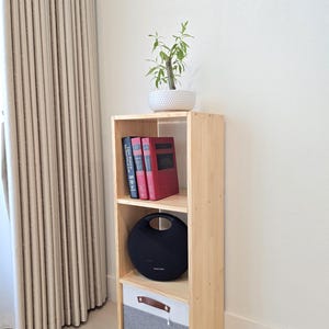Solid cubby shelf 1 x 3 | Wooden cube organizer
