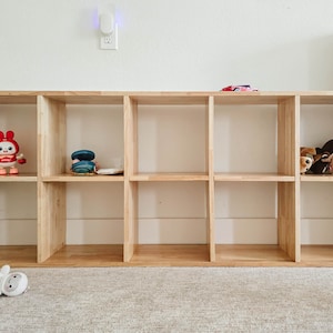 Solid cubby shelf 2 X 5 | Wooden cube organizer 2 X 5
