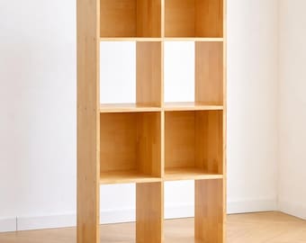 Étagère solide 2x4 | Organiseur de cubes en bois | Bibliothèque en bois| Support pour tourne-disque |