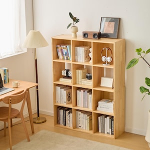 Solid cubby shelf 3x4 | Wooden cube organizer