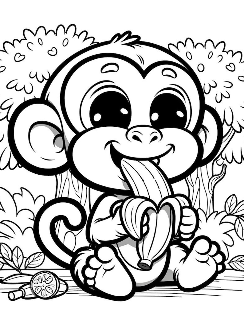 Printable Fun Animal Coloring Pages Collection for Instant Download Etsy