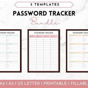Password Printable | Password Keeper | Password Log | Instant Download | Password Tracker I Password Sheet I Password Organizer