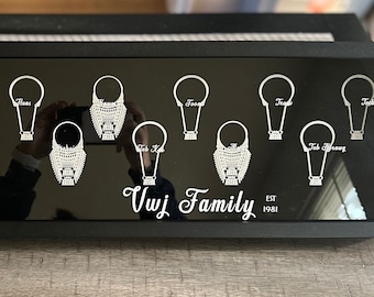 Customized Family Xauv Shadow Box