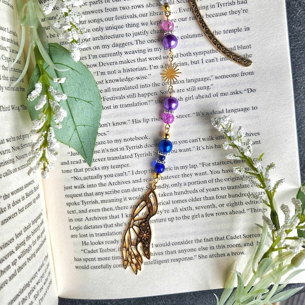 Special Editions, Metal Hook Beaded Dangling  Bookmark, Bookish Decor, Charm Pendant Centrepiece, Book Lover Gift for Readers