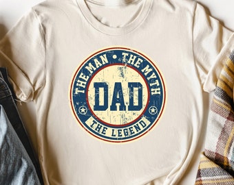 Papa, der Mann, der Mythos, die Legende, lustiges Papa-Shirt, cooles Papa-Shirt, personalisierte Geschenke für Papa, Papa-Sweatshirt, Super-Papa-T-Shirt