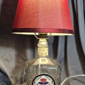 Whiskey bottle lamp Vanilla crown lamp