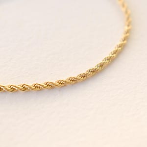 Gold Rope Chain Dainty Rope Gold Filled Layering Necklace Dainty Necklace, Chain necklace Choker necklace, Short necklace