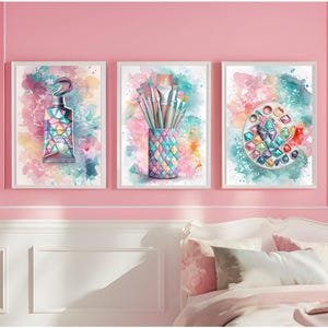 Art Digital Download Tween Teen Girls Bedroom Decor, Set of 3 Preppy Wall Art, Wall Art Hangings, Girl Bedroom Art, Art Poster, Printable