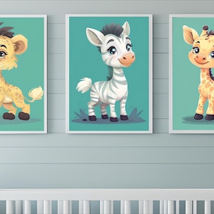 Safari Nursery Wall Prints, Nursery Prints, Jungle Animals, Earth Colors, Nursery Art, Animal Nursery Decor, Animal prints, Animal Wall Art