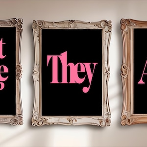 Not Like Us, Digital Download Tween Teen Girls Bedroom Decor, Set of 3 Preppy Wall Art, Wall Art Hangings, Teen Girls Art, Printable