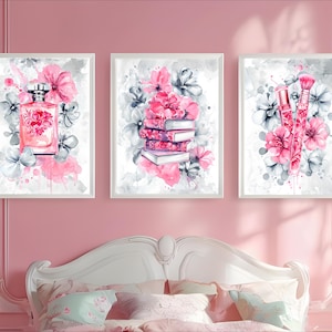 Digital Download Tween Teen Girls Bedroom Decor, Set of 3 Preppy Wall Art, Wall Art Hangings, Head Phones Art, Teen Girls Art, Printable