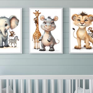 Safari Nursery Wall Prints, Nursery Prints, Jungle Animals, Earth Colors, Nursery Art, Animal Nursery Decor, Animal prints, Animal Wall Art