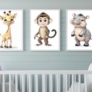 Safari Nursery Wall Prints, Nursery Prints, Jungle Animals, Earth Colors, Nursery Art, Animal Nursery Decor, Animal prints, Animal Wall Art