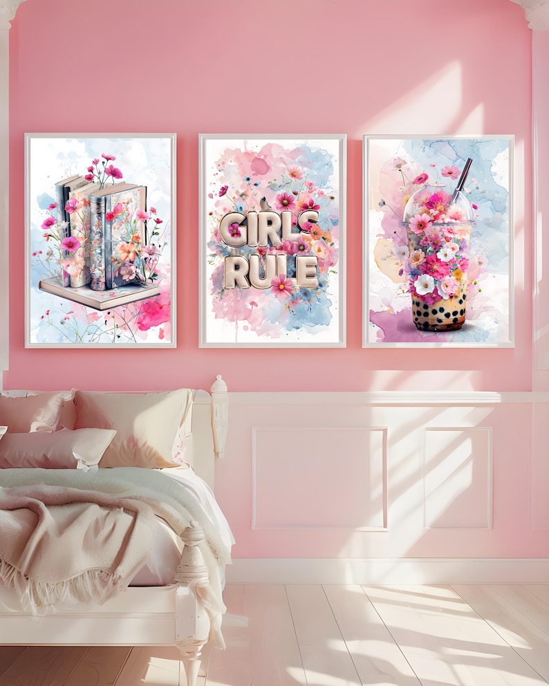 Girl Bedroom Prints, Art for Girls Room, Girl Room Wall Art, Girls ...