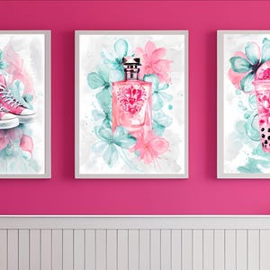 Digital Download Tween Teen Girls Bedroom Decor, Set of 3 Preppy Wall Art, Wall Art Hangings, Head Phones Art, Teen Girls Art, Printable
