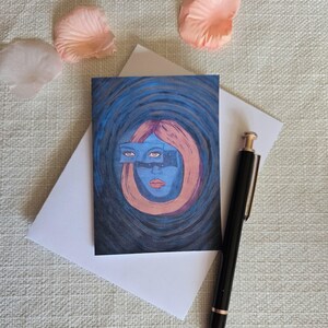 Karten, Kartenset von 12 original Fine Art Aquarell Blanko Notizkarten mit weissem oder Kraftpapier Umschlag für alle Anlässe, Geburtstag, Schreibwaren