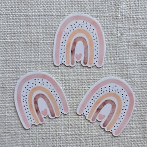 Pegatinas, 3 conjunto de pegatinas impermeables boho arco iris, arco boho, arco iris scandi