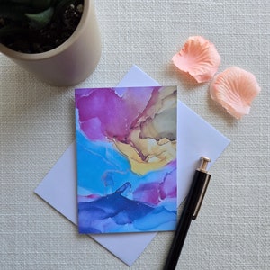 Tarjetas, juego de 12 tarjetas originales de acuarela con notas en blanco y sobres blancos o kraft para toda ocasión, papelería